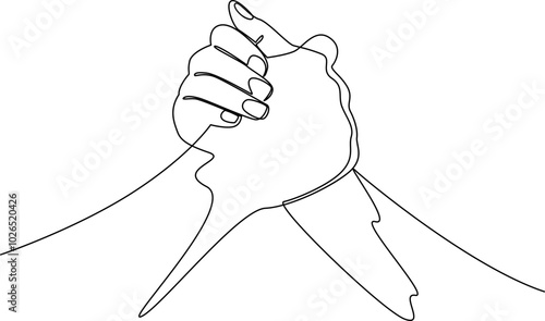 Promoting peace and equality one line art vector