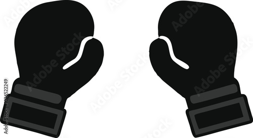 two boxing gloves with the face of a person