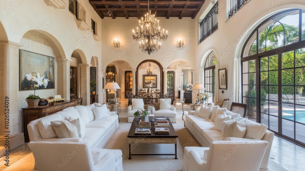 Elegant Living Room with Luxury Decor and Natural Light Elegant Living Room with Luxury Decor and Natural Light