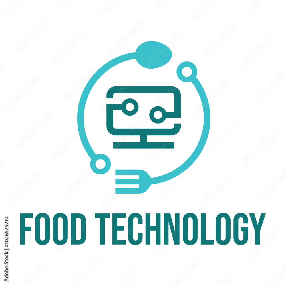 food technology flat minimalist logo design food technology flat minimalist logo design