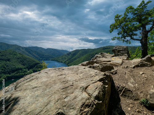 Dan's stone at Tarnita lake, Romania photo