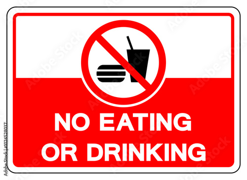 No Eating Or Drinking Symbol Sign, Vector Illustration, Isolate On White Background Label .EPS10