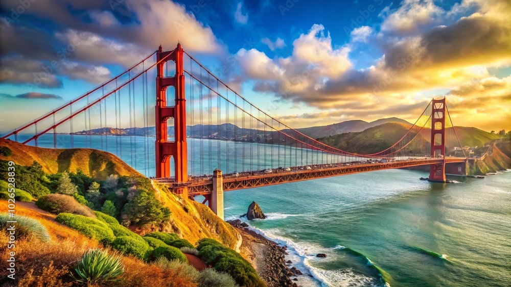 Foggy Golden Gate Bridge in San Francisco: A Mystical Landscape of Iconic Architecture and Natural Beauty Foggy Golden Gate Bridge in San Francisco: A Mystical Landscape of Iconic Architecture and Natural Beauty