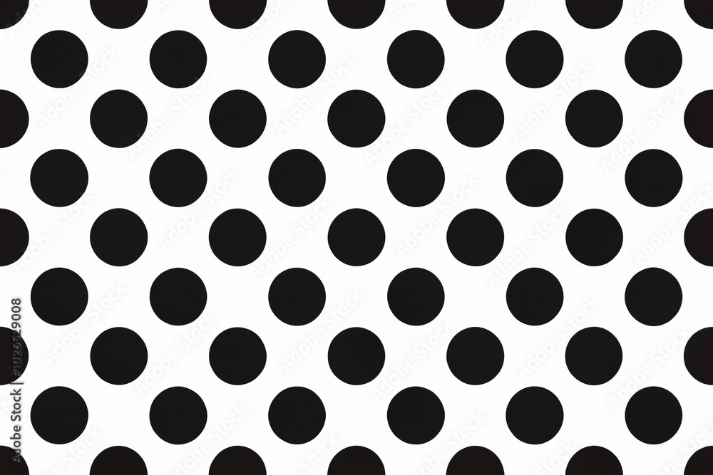 A stylish seamless pattern featuring bold black and white polka dots, perfect for textiles and backgrounds, adding a timeless touch to your designs. A stylish seamless pattern featuring bold black and white polka dots, perfect for textiles and backgrounds, adding a timeless touch to your designs.