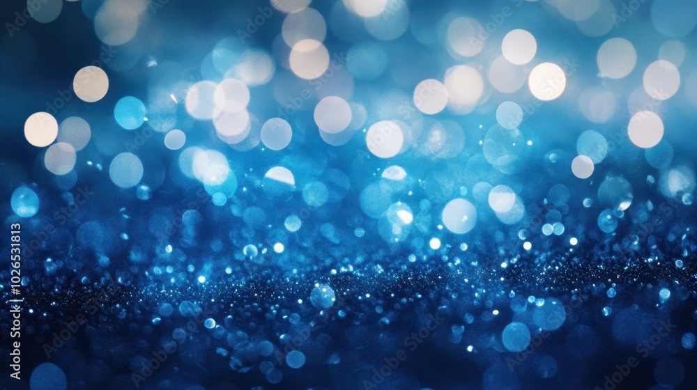 The Blue Glittering Background The Blue Glittering Background