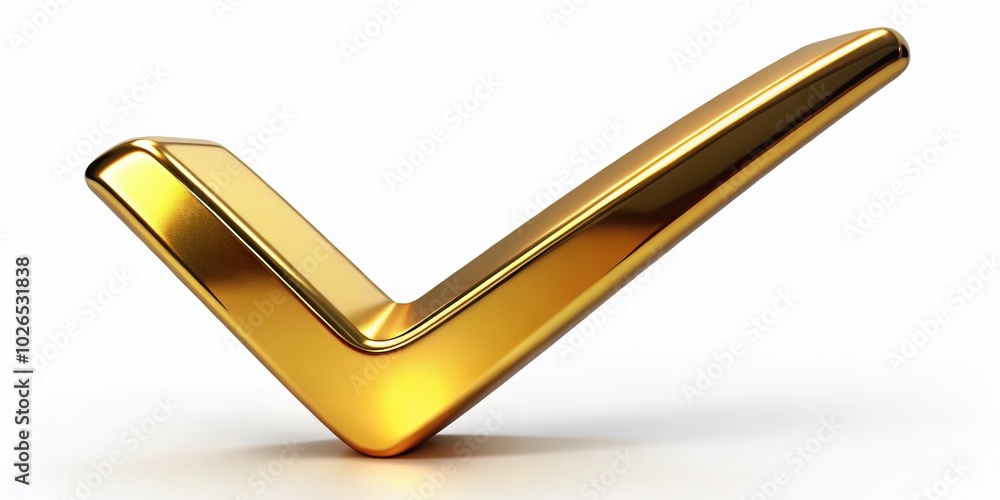 Golden Check Mark Symbol for Success, Approval, or Validation in Business and Marketing Concepts and Designs Golden Check Mark Symbol for Success, Approval, or Validation in Business and Marketing Concepts and Designs