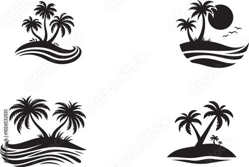 set of palms