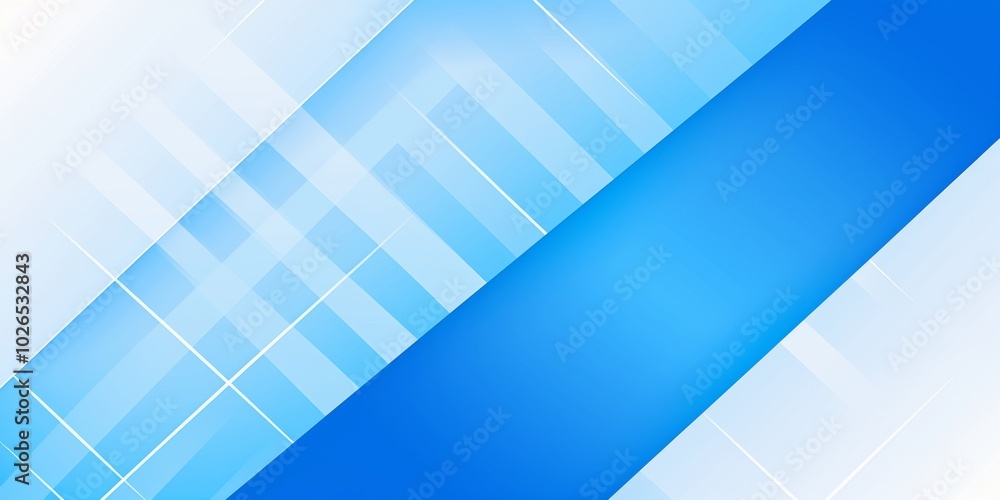 Fototapeta premium Blue background with a diagonal plaid pattern vector presentation template for business and technology themes.