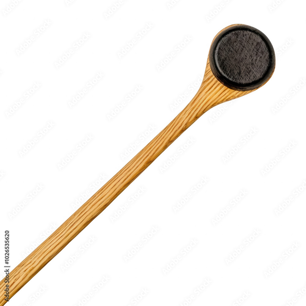 Wooden stirrer with round end, isolated on white background. Wooden stirrer with round end, isolated on white background.