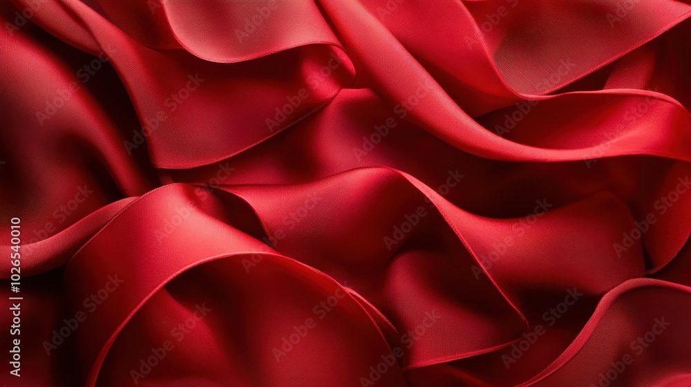 Fototapeta premium The Elegant Red Silk Fabric