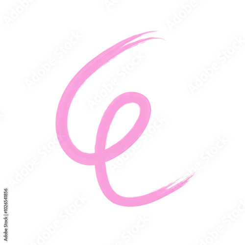 Flat vector ribbons. Flat pink ribbons banners isolated on white background