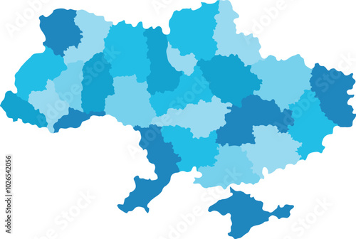 Blue scale Ukraine map