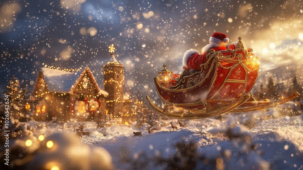 The Santa in a Sleigh The Santa in a Sleigh