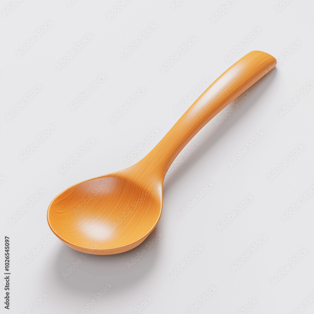 orange wooden spoon, modern design, copy space orange wooden spoon, modern design, copy space