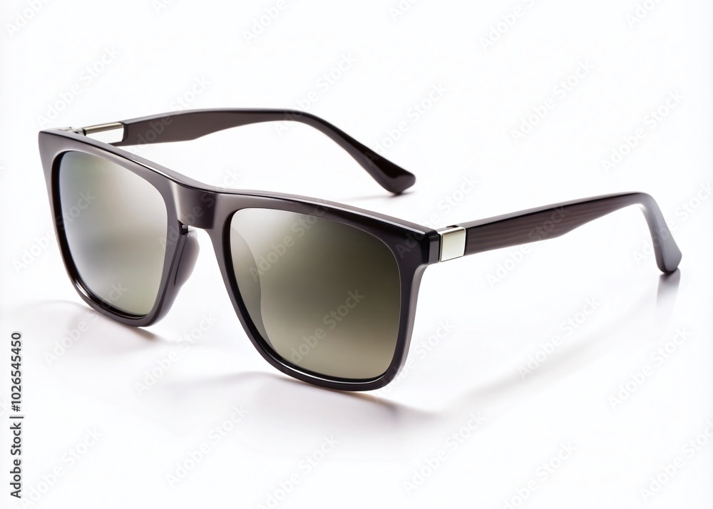Black Polarized Sunglasses Side View for Ecommerce - Low Light Photography Black Polarized Sunglasses Side View for Ecommerce - Low Light Photography