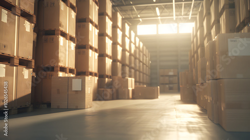 Stacked Boxes in a Warehouse | Efficient Storage Solutions for Inventory Management