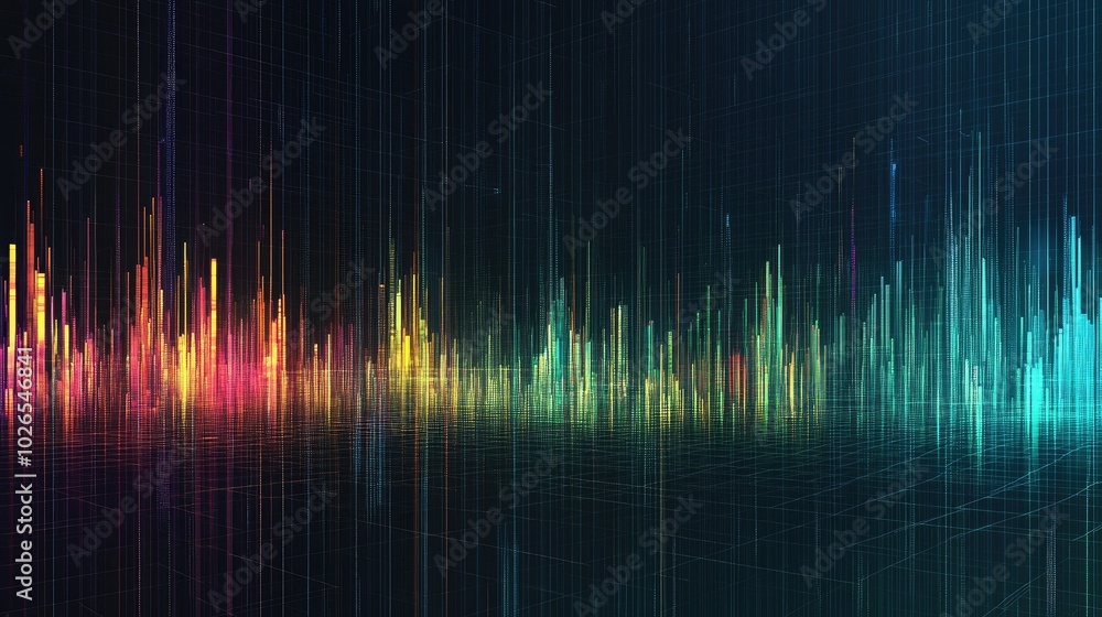Vibrant Abstract Sound Wave Visualization for Design Projects Vibrant Abstract Sound Wave Visualization for Design Projects