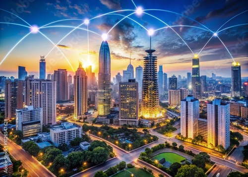 Wallpaper Mural Modern City Tech Wifi Solutions for Seamless Connectivity and Enhanced Urban Living Experience in Smart Cities Torontodigital.ca