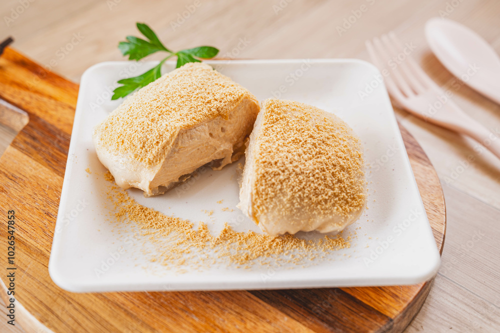 ライスペーパーで作るもちもちヨーグルト大福