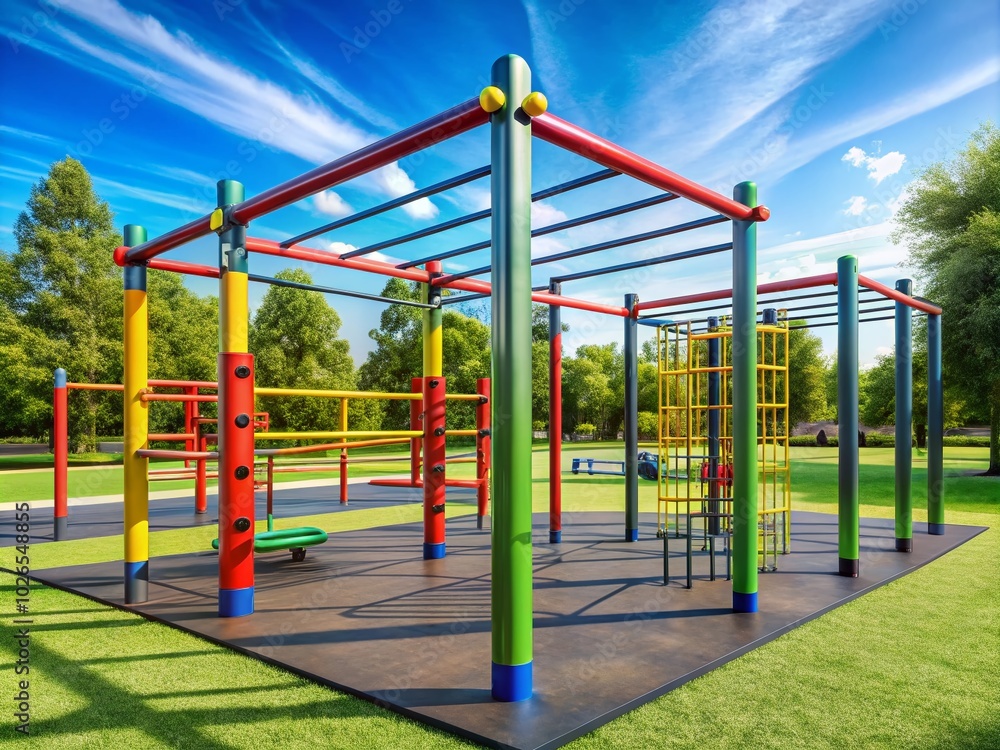 Monkey Bars Gym: A Fun and Engaging Outdoor Fitness Playground for All Ages, Promoting Strength and Coordination Skills Monkey Bars Gym: A Fun and Engaging Outdoor Fitness Playground for All Ages, Promoting Strength and Coordination Skills
