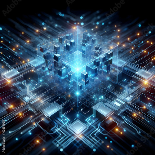 Quantum Computing Represented by Digital Cubes photo