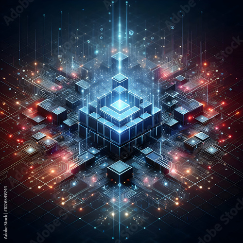 Quantum Computing Represented by Digital Cubes photo