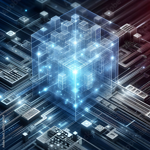 Quantum Computing Represented by Digital Cubes photo