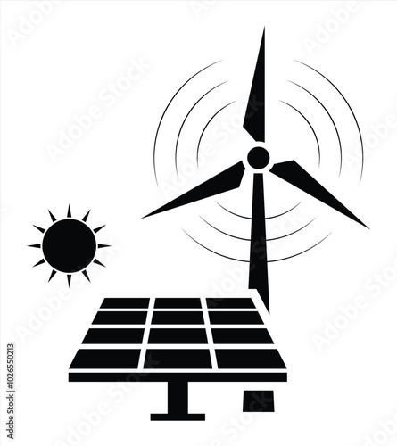 Pannel solar icon.  environmentally friendly energy icon vector illustration