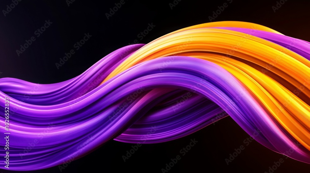 Dynamic Flow of Purple and Gold Waves, Abstract 3D Rendering with Vibrant Fluid Motion, Three-dimensional iridescent background. for dynamic energy, technology flow, AI, blockchain, cloud computing. Dynamic Flow of Purple and Gold Waves, Abstract 3D Rendering with Vibrant Fluid Motion, Three-dimensional iridescent background. for dynamic energy, technology flow, AI, blockchain, cloud computing.