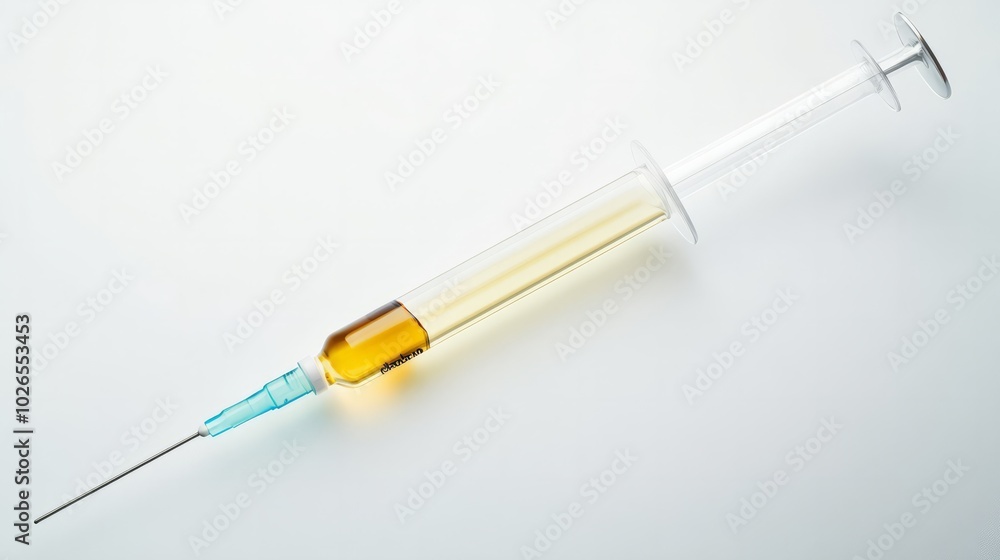 Fototapeta premium Medical syringe on a white background