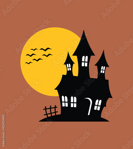 Haunted House Illustration Vector Stock Illstrations ..eps photo