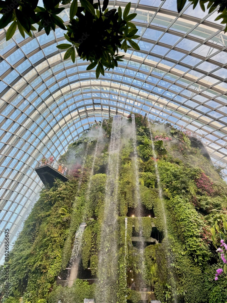 waterfall in sky garden