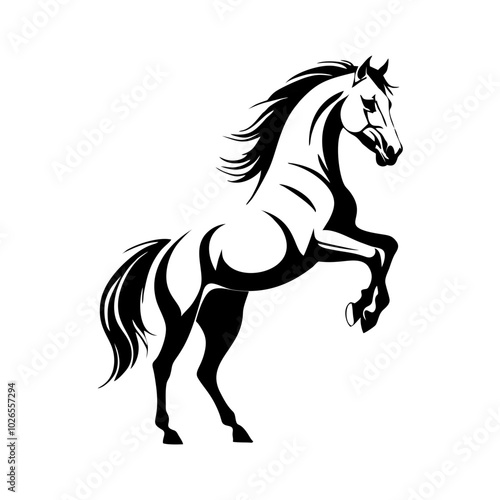 horse logo design concept template