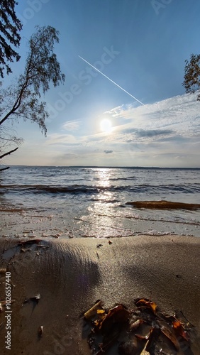 sunset on the beach