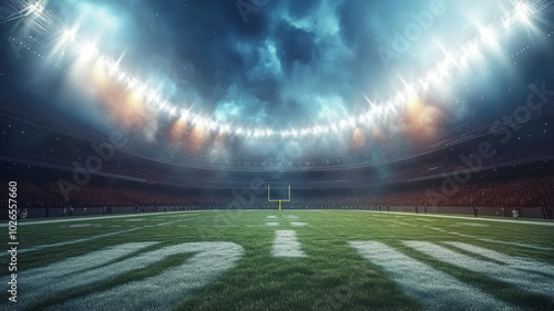 A professional American football arena.