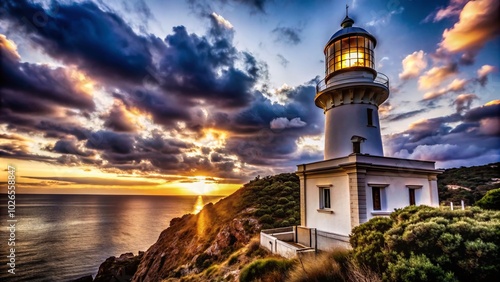 Cape Gelidonya Lighthouse at Sunset - Majestic HDR Seascape photo