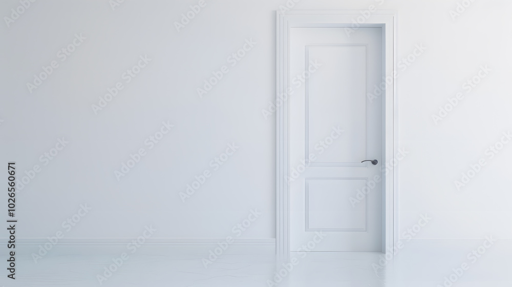 White Open Door in Room | Symbolising Opportunity and New Beginnings in Interior Design White Open Door in Room | Symbolising Opportunity and New Beginnings in Interior Design