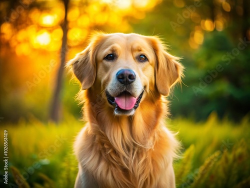 Stunning Black Golden Retriever in Nature - Playful, Loyal, and Intelligent Dog Captured in Beautiful Outdoor Setting