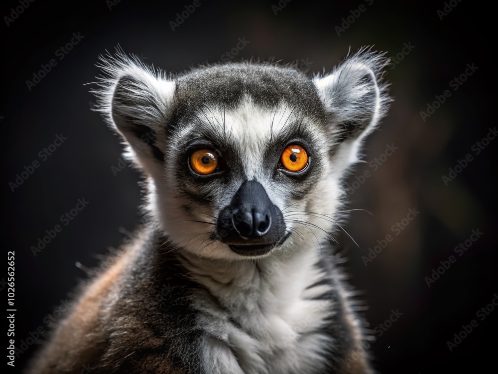Captivating Ringneck Lemur in Low Light Photography - Nature's Charm Captivating Ringneck Lemur in Low Light Photography - Nature's Charm