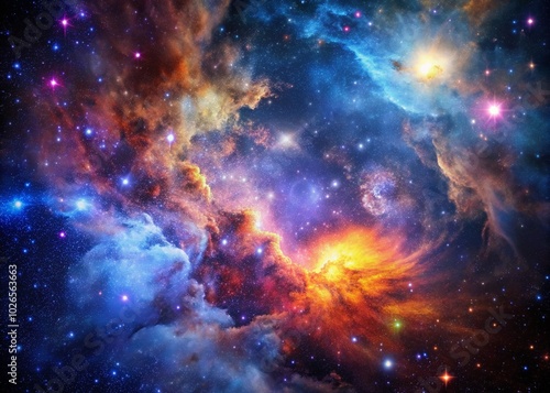 Stunning Cosmic Background Image of Space with Stars, Nebulae, and Galaxies for Your Creative Projects and Designs