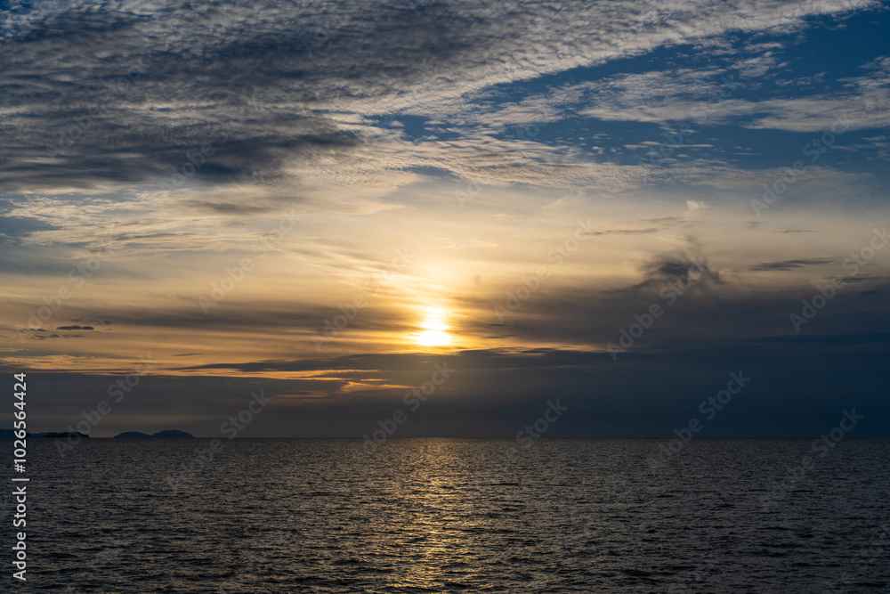 sunset in the cloud over the sea sunset in the cloud over the sea