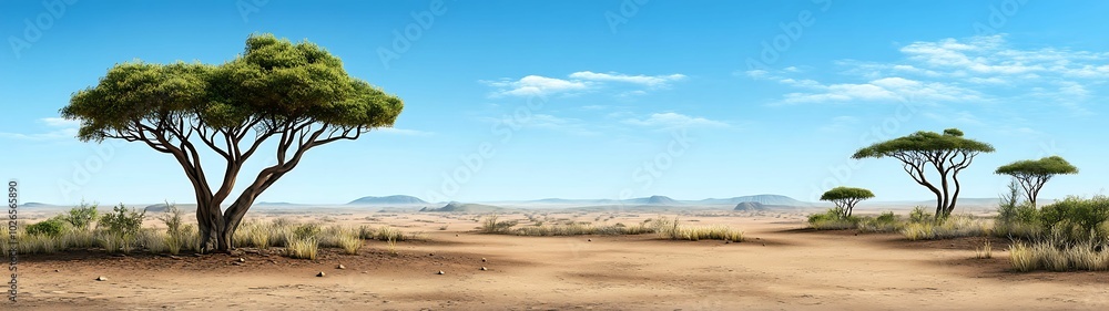 Breathtaking view of a serene desert landscape Breathtaking view of a serene desert landscape