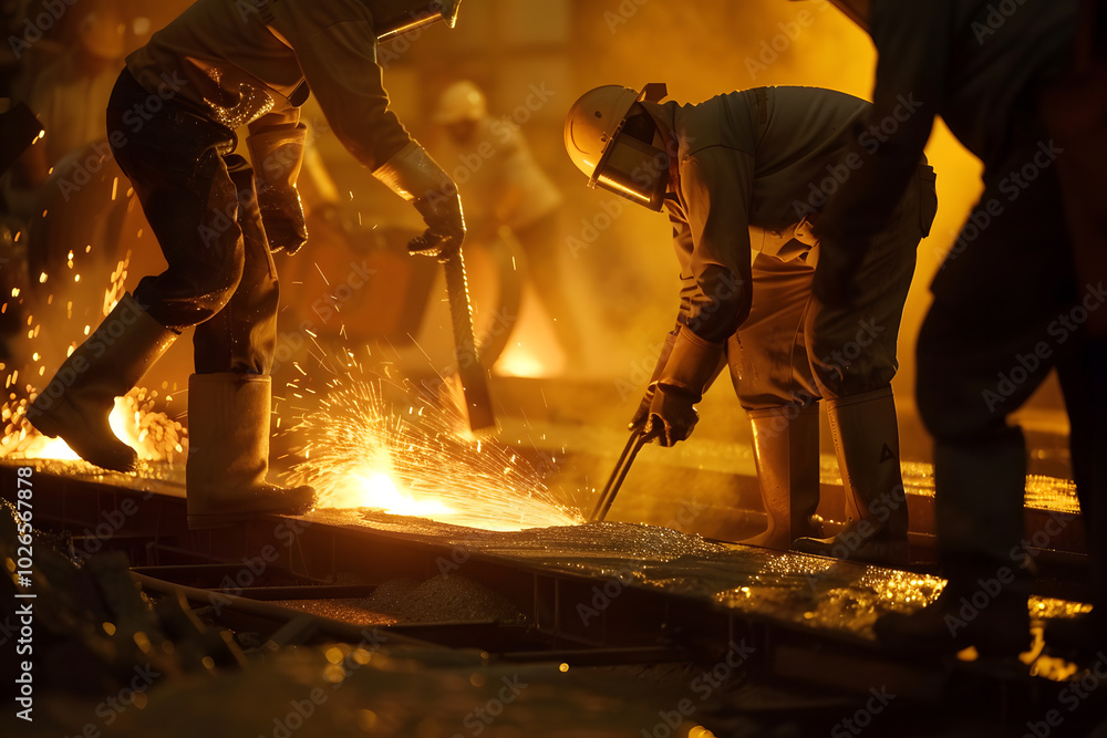 Workers at Foundry: Collaborative Manufacturing with Men and Women in an Industrial Setting Workers at Foundry: Collaborative Manufacturing with Men and Women in an Industrial Setting