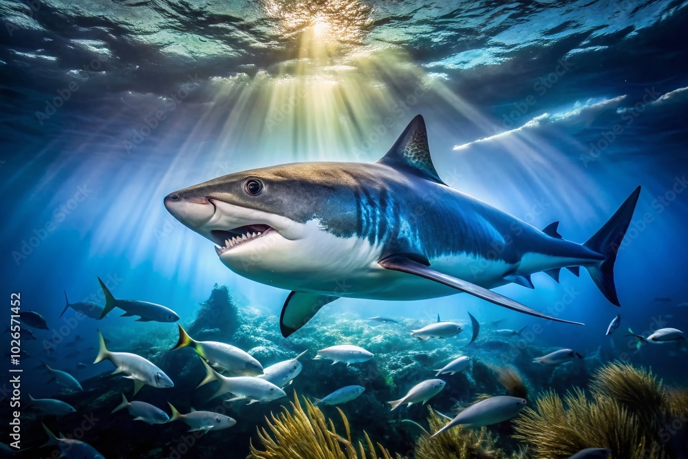 Fototapeta premium Stunning Great White Shark Images Capturing the Majesty of Ocean Predators in Their Natural Habitat for Marine