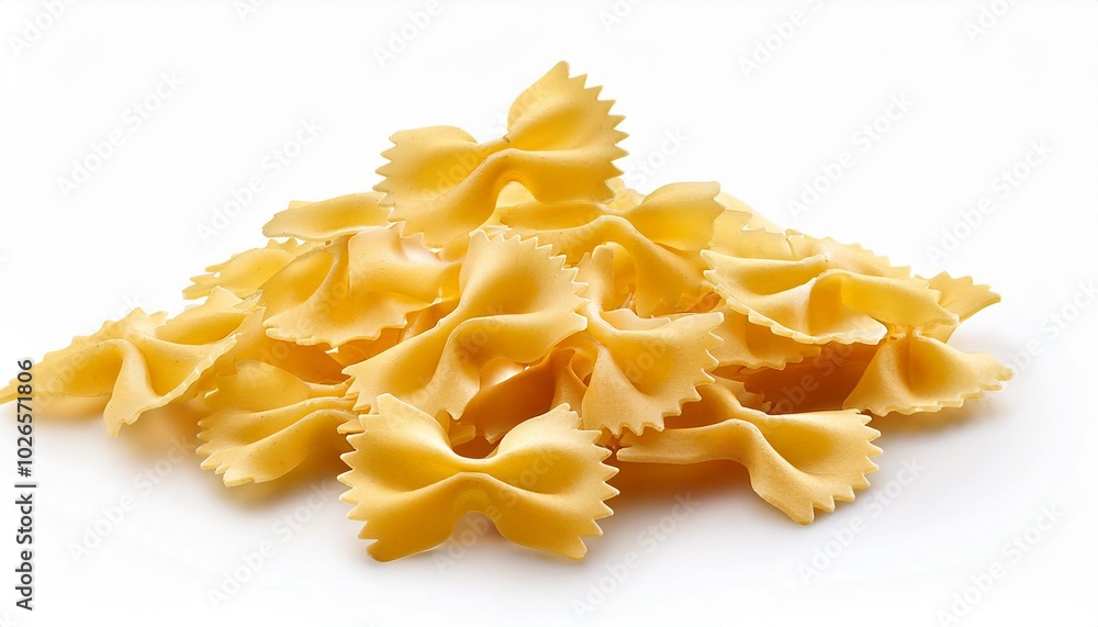 Farfalle pasta Elegant Farfalle:Bowtie Pasta Isolated on White Farfalle pasta Elegant Farfalle:Bowtie Pasta Isolated on White