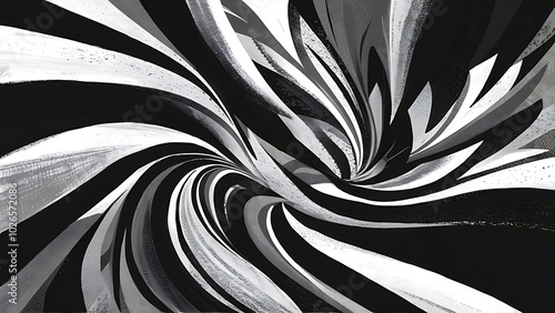 Wallpaper Mural Abstract art black and white Torontodigital.ca