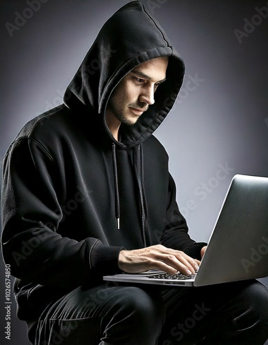 hacker with laptop