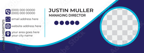 Corporate Business html email signature vector template design Colorful, modern, and minimalist email signature or email footer template.