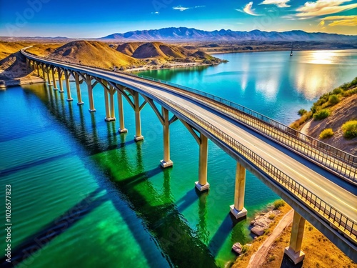 Stunning Ocean to Ocean Bridge in Yuma: A Majestic Connection Across the Landscape and a Marvel of Engineering photo