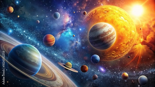 Stunning Space Solar System Wallpaper in 4K Resolution for Your Desktop and Mobile Backgrounds, Perfect for Astronomy